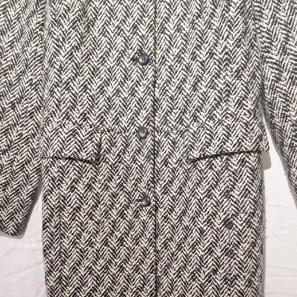 Vintage Classiques Entier Wool Herringbone Trench Coat, Sz 10, NWOT - Picture 5 of 16
